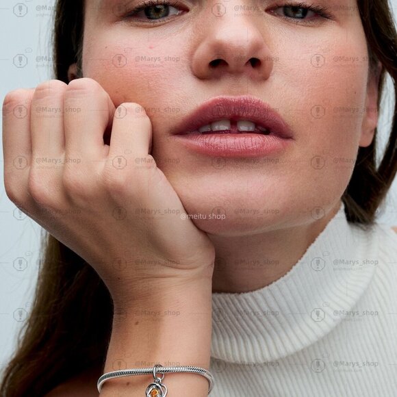 Pandora Honey Eternity Circle Dangle Charm - Picture 5 of 6